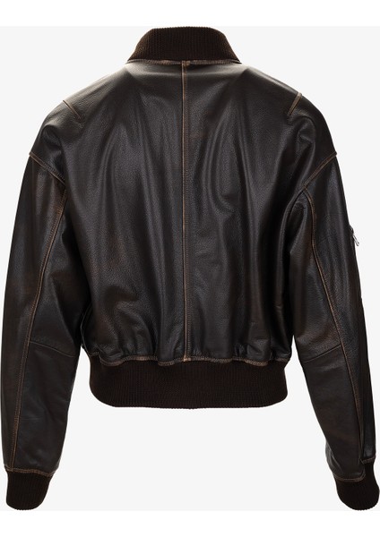 Kadın Hakiki Deri Kahverengi Deri Mont 993 Bomber Byn Derımont SK25/26 Vıskı Dokme fırsatları