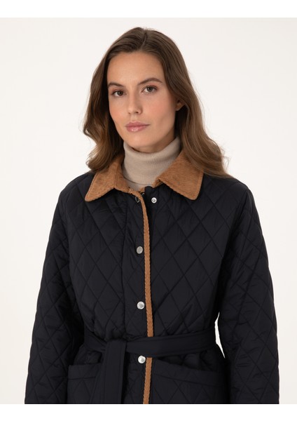 Kadın Lacivert Regular Fit Kaban 50309051-VR033 fiyatları