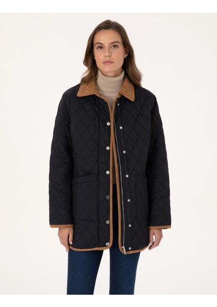 Kadın Lacivert Regular Fit Kaban 50309051-VR033 modelleri