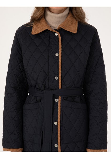 Kadın Lacivert Regular Fit Kaban 50309051-VR033