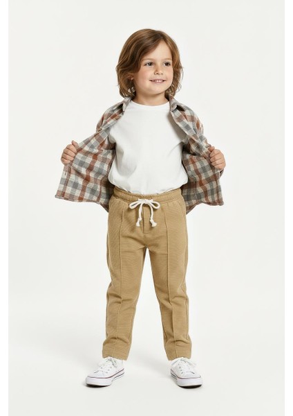 Kiremit Ekoseli Gömlekli 3 Lü Takım