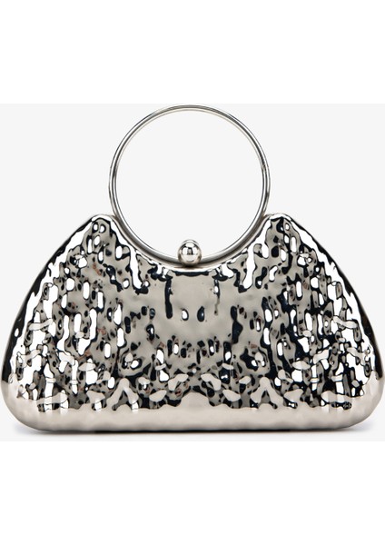 Kadın Vegan Gri Abiye Çanta 1083 026 Bn Cnt SK25-26 Gumus