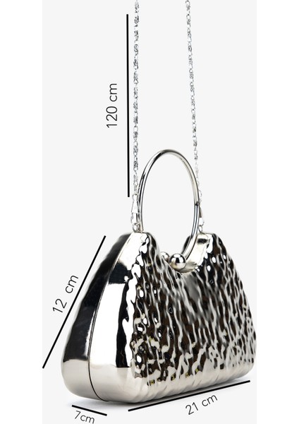 Kadın Vegan Gri Abiye Çanta 1083 026 Bn Cnt SK25-26 Gumus fiyatları