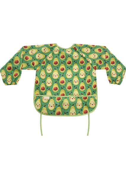 Uzun Kollu Sıvı Geçirmez Bebek Önlüğü 6-24 Ay | Mama ve Aktivite Önlüğü-Avocado