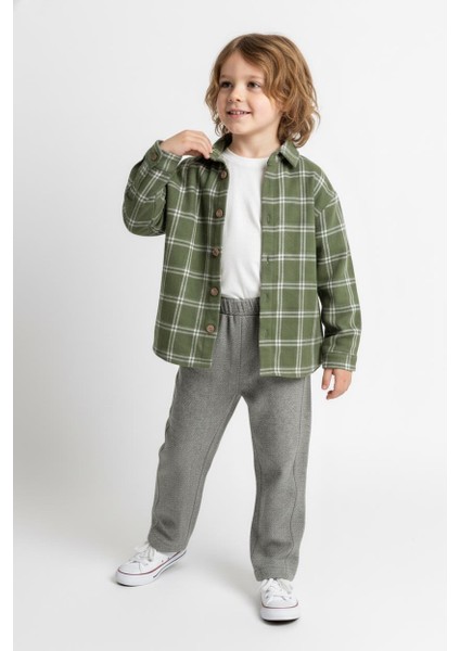 Haki Ekoseli Gömlekli 3 Lütakım modelleri