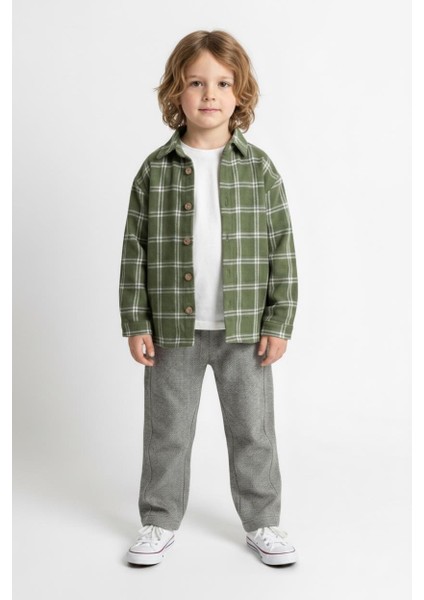 Haki Ekoseli Gömlekli 3 Lütakım fırsatları