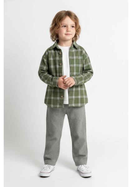 Haki Ekoseli Gömlekli 3 Lütakım indirimleri