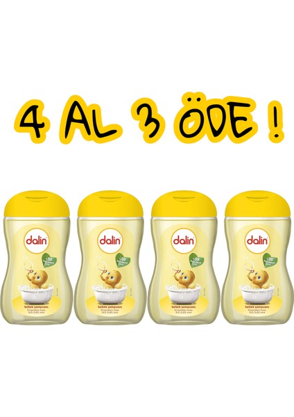 Bebek Şampuanı 100 ml – %98 Doğal Içerik – Göz Yakmayan Formül – 4 Al 3 Öde Avantaj Paketi