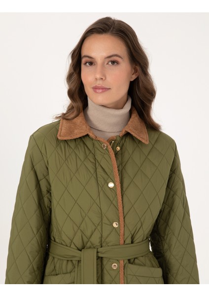 Kadın Haki Regular Fit Kaban 50309051-VR027 fiyatları