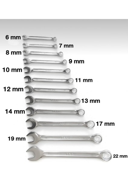 Profesyonel Bezli 12'li Kombine Anahtar Takımı 12 Parça Parlak fiyatları