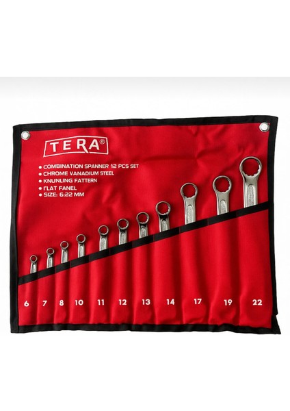 Profesyonel Bezli 12'li Kombine Anahtar Takımı 12 Parça Parlak fırsatları