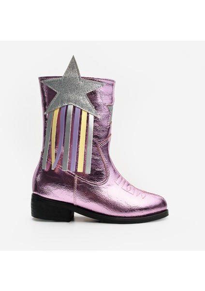 Pembe Yıldız ve Püskül Detaylı Kız Çocuk Kovboy Bot indirimleri