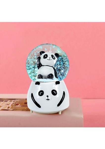 Orta Boy Panda Kar Küresi – Işıklı ve Müzikli Dekoratif Küre 12X8 cm fiyatları