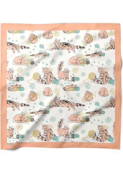 Yün Topu Kedili Desen Bandana Fular fiyatları