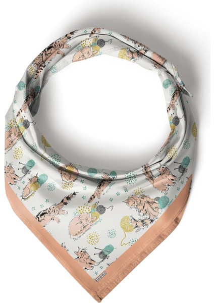 Yün Topu Kedili Desen Bandana Fular fırsatları