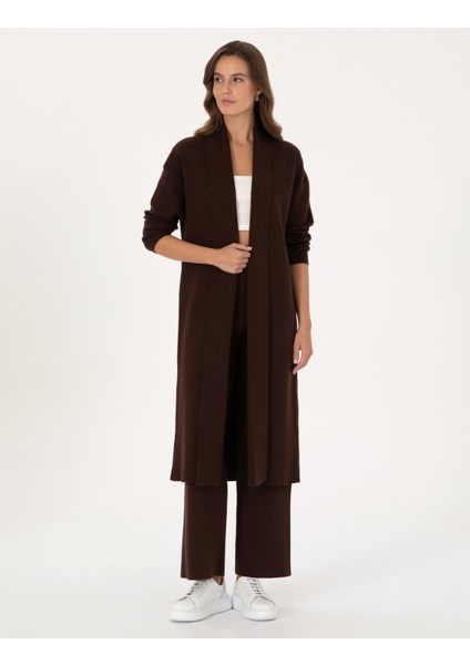 Kadın Kahverengi Loose Fit Triko Pantolon 50311588-VR029