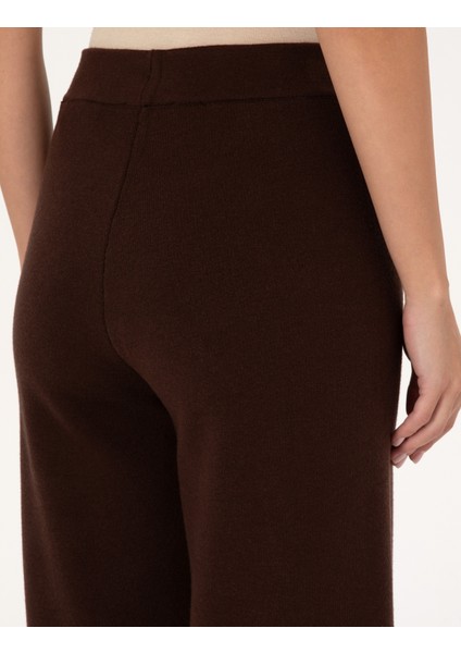 Kadın Kahverengi Loose Fit Triko Pantolon 50311588-VR029