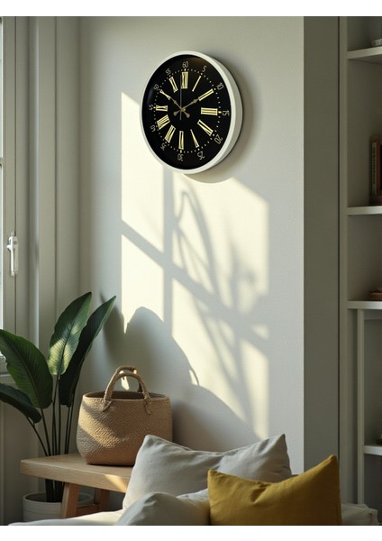 36 cm Dekoratif Krem Duvar Saati fırsatları