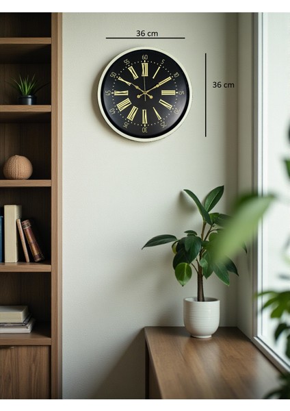 36 cm Dekoratif Krem Duvar Saati indirimleri