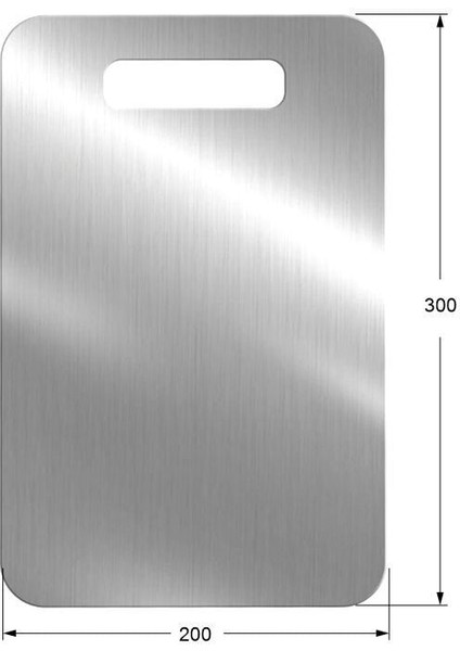 Paslanmaz Çelik Kesme Tahtası 20CMX30CM - 304 Kalite fiyatları
