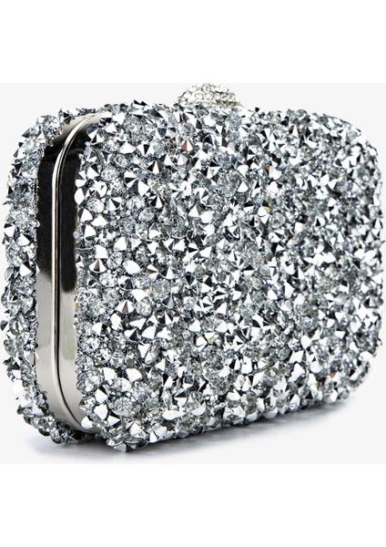 Kadın Vegan Gri Abiye Çanta 1083 029 Bn Cnt SK25-26 Gumus Tas fırsatları