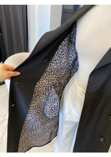 DULE BÜYÜK BEDEN LEOPAR ASTARLI TRENÇ fırsatları