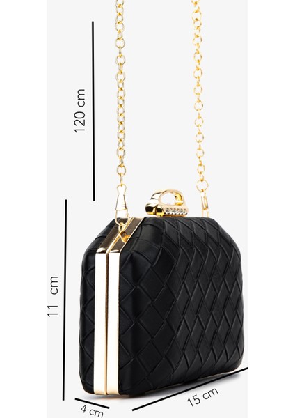 Kadın Vegan Siyah Abiye Çanta 1083 025 Bn Cnt SK25-26 Sıyah Orgu fiyatları