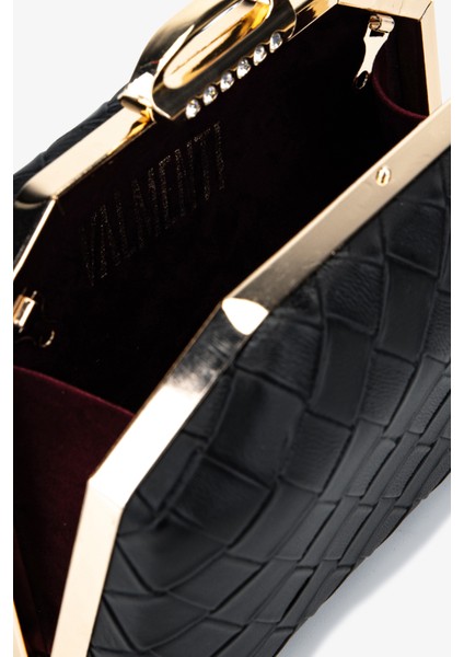 Kadın Vegan Siyah Abiye Çanta 1083 025 Bn Cnt SK25-26 Sıyah Orgu modelleri