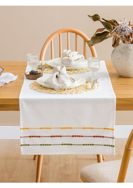 Yeni Sezon Çizgi Nakışlı Runner 45X150 cm fiyatları