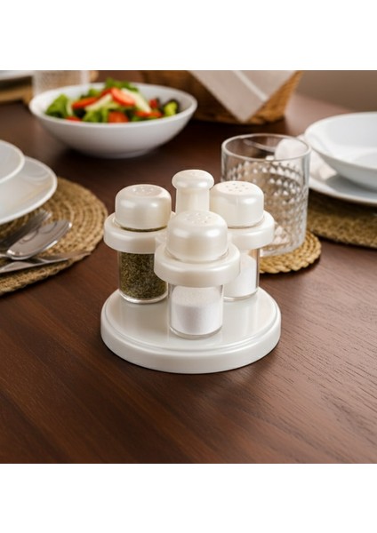 Dönebilen 3 Lü Baharatlık Seti Ergonomik Kullanım ve Kolay Temizlik Için Plastik Baharatlık Seti fırsatları