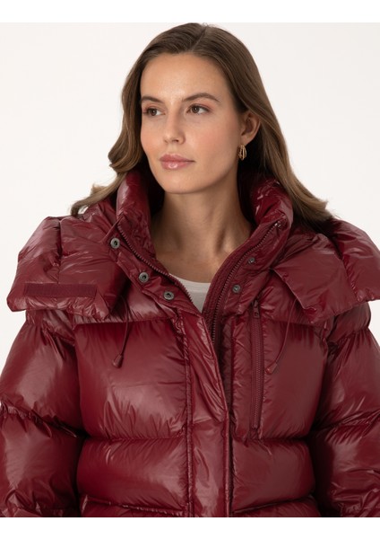 Kadın Bordo Oversize Mont 50309064-VR014 fiyatları