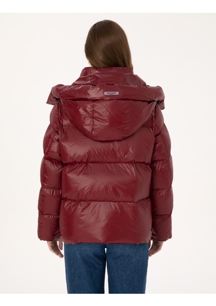 Kadın Bordo Oversize Mont 50309064-VR014