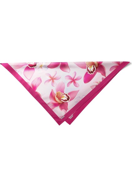 Pembe Orkide Desenli Banadan Fular indirimleri