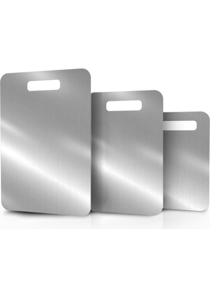 Paslanmaz Çelik Kesme Tahtası 3'lü Set - 316 Kalite fiyatları