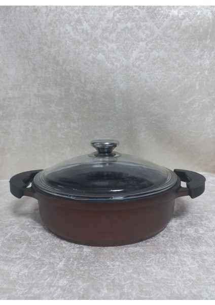 Falez Sedef Döküm 26 cm Karnıyarık Tencere Silikon Tutaçlı