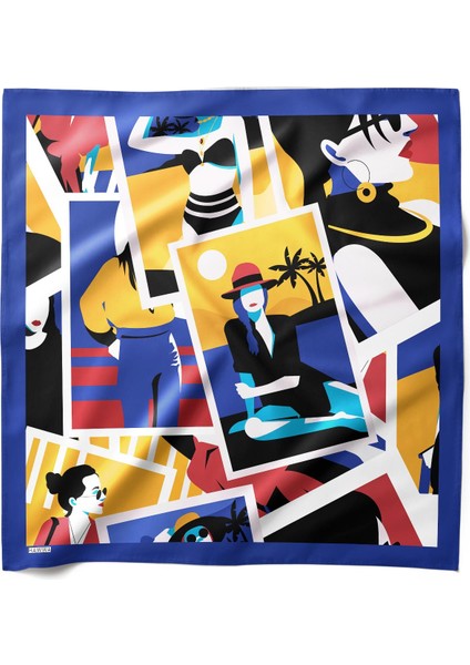 Yaz Hatırası Desenli Bandana Fular
