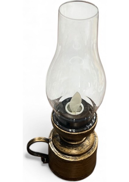 Led’li 18 cm Plastik Pilli Gaz Lambası – Metalik Renklerde Dekoratif Aydınlatma modelleri