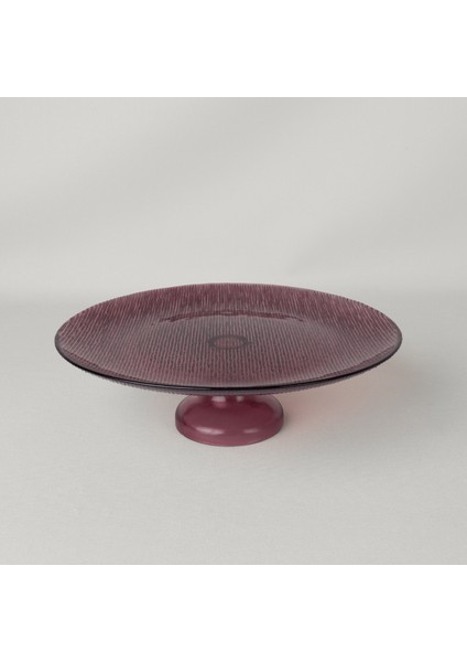 Fine Ayaklı Servis 33 cm Mürdüm