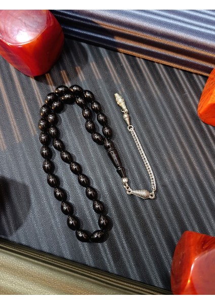 Siyah Çubuk Kehribar Tesbih fiyatları