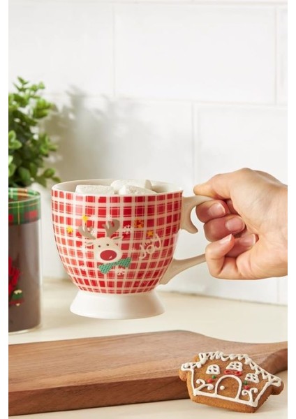 Happy New Year Büyük Geyik Desenli Mug 500 ml modelleri