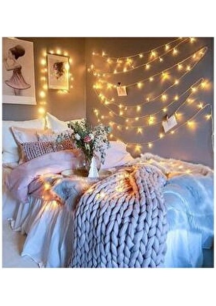 10 Metre 100 Ledli Fişli LED Işık Günışığı Dekor Lambası Yılbaşı Ağacı Işığı Organizasyon LED