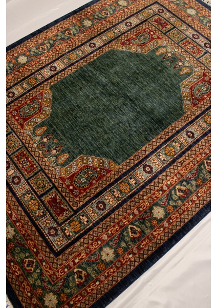 El Dokuma Afgan Halı Yeşil Renk 3 Metre Kare modelleri