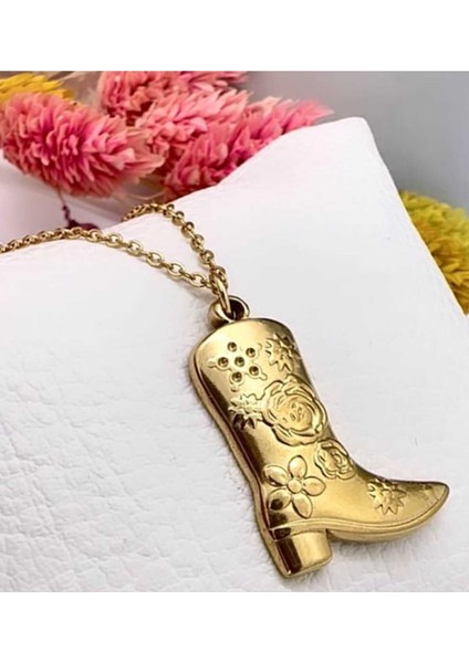 Çelik Vintage Kovboy Kolye