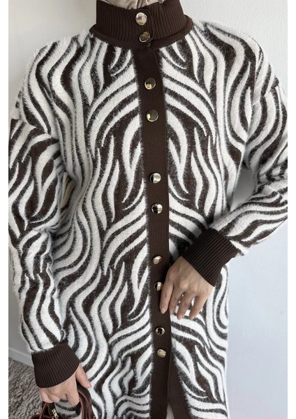 Desenli Angora Tesettür Triko Hırka P-00019199 indirimleri