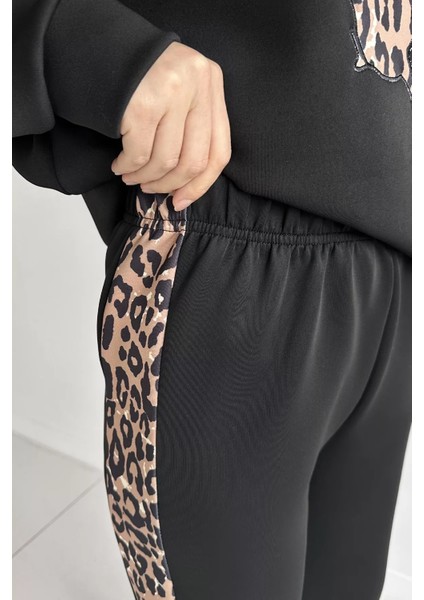 Leopar Desenli Kadın Tesettür Tunik Pantolon Ikili Takım P-00019102 indirimleri