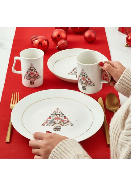 Yeni Yıl Camelia 3 Parça Tek Kişilik Bone Yemek Takımı - 6268 modelleri