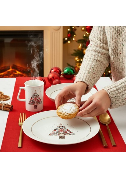 Yeni Yıl Camelia 3 Parça Tek Kişilik Bone Yemek Takımı - 6268 indirimleri