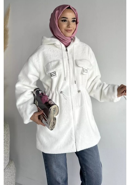 Gülseli Kadın Kapüşonlu Tesettür Peluş Mont P-00019080 fiyatları