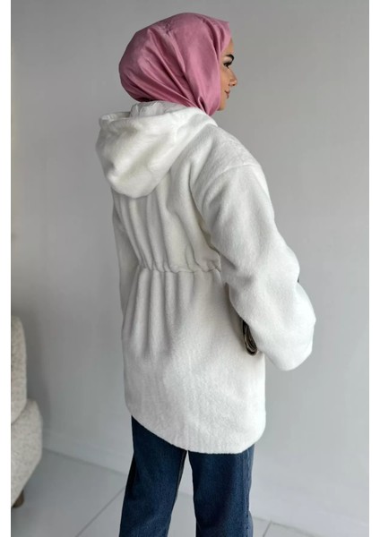 Gülseli Kadın Kapüşonlu Tesettür Peluş Mont P-00019080 modelleri