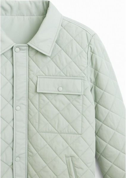 Gömlek Yaka Fermuarlı Çıtçıtlı Kapitoneli Mont fiyatları